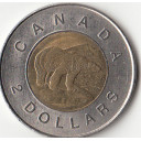 2003 - CANADA 2 Dollari Toonie Canada Orso Polare molto bella